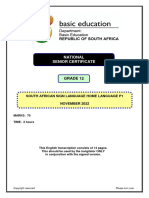 SASL HL P1 November 2022 Transcription