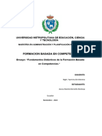 ENSAYO - Fundamentos Didácticos de La Formación Basada en Competencias