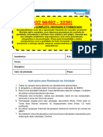 Resolução - (032 98482 - 3236) - M.A.P.A - Unicesumar - Atividade 1 - Agro - Contabilidade Do Agronegócio - 51 - 2024