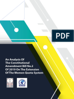 An Analysis of The Constitutional Amendment Bill No.2 of 2019 On The Extension of The Women Quota System Combined