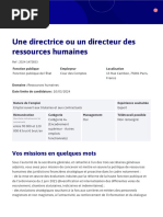 Une Directrice Ou Un Directeur Des Ressources Humaines Choisir Le Service Public