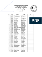 Listado de Claves T. D. A. Sección B