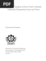 Topological Analysis of Power Grid To Identify Vulnerable Transmission Lines and Nodes