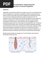 4 Biohybrid Neural Interfaces - Improving The Biological Integratio