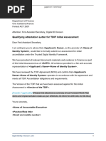 Tdif - Attestation Letter Initial Assessment - Template - Finance 1