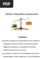 Notion D'équilibre Alimentaire