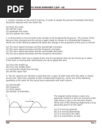 Waves Worksheet - 1 (AL)