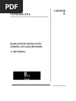 4 COVENIN 2259-87 Radiación Ionizante. Límites de Dosis Equivalente