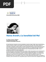 Hanna Arendt y La Banalidad Del Mal