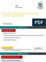 5.5 Using The Candidates Test To Determine Absolute (Global) Extrema