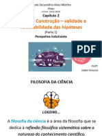 (Parte 1) CIÊNCIA E CONSTRUÇÃO - Validade e Verificabilidade Das Hipóteses