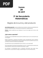 Reglas de La Suma y Del Producto