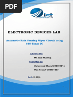 Automatic Rain Sensing Wiper Circuit Using 555 Timer IC