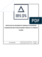 Protocolo de Seguridad en Trabajos de Soldadura Multicancha Barrio Tierra de Tu Corazon