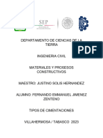 Tipos de Cimentaciones