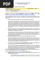 Ge-6 Science, Technology, and Society 1 Semester, A.Y. 2023-2024 Code: A3 Deadline of Submission: November 28, 2023 - 12:00 NN