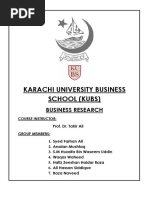 Karachi University Business School (Kubs)