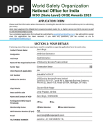 WSO India OHSE Award Nomination Form 2023