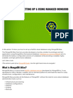 Mongodb Atlas Setting Up Using Managed Mongodb
