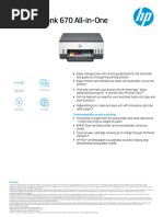 HP Smart Tank 670 All-in-One: Data Sheet