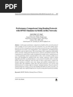 Performance Comparisons Using Routing Protocols With OPNET Simulator in Mobile Ad Hoc Networks