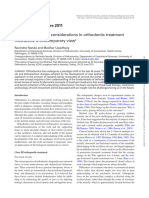 Skeletal and Dental Considerations in Orthodontic Treatment Mechanics - A Contemporary View