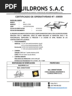 Certificado Operatividad Drone Casa Grande