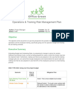 Activity Template - Risk Management Plan