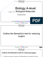 Flashcards - Topic 2 Biological Molecules - CAIE Biology A-Level (2019-2021 Syllabus)