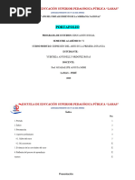 Estructura Del Portafolio Del Estudiante