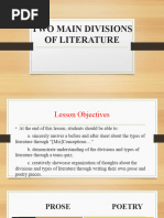 Week 2 Divisions of Literature