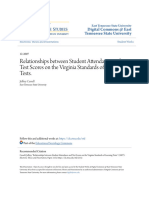 Relationships Between Student Attendance and Test Scores On The V