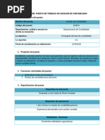 Descripcion Del Puesto de Trabajo de Auxiliar de Contabilidad