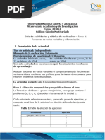 Guía de Activiades y Rúbrica de Evaluación - Unidad 1 - Tarea 1 - Funciones de Varias Variables y Diferenciación