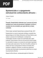 Epistemicídio e o Apagamento Estrutural Do Conhecimento Africano