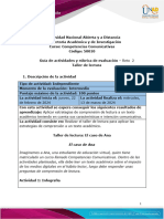 Guía de Actividades y Rúbrica de Evaluación Reto 2 - Taller de Lectura