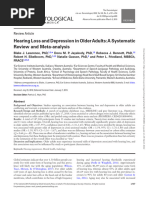 Hearing Loss and Depression in Older Adults A Systematic Review and Meta Analysis