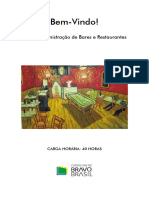 Curso Administração de Bares e Restaurantes