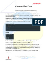 Variables and Data Types