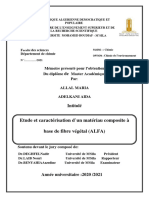 Etude Et Caractérisation D'un Matériau Composite À Base de Fibre Végétal (ALFA)