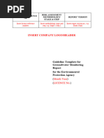 Template Groundwater Monitoring