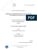 Diseño de Un Generador Éolico de Eje Vertical Tipo Darrieus Helicoidal de 3 KW