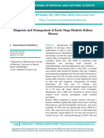 Diagnosis and Management of Early Stage Diabetic Kidney Disease