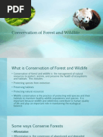 Conservation of Forest and Wildlife