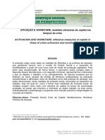 Ativação e Workfare. Medidas Ofensivas Do Capital em Tempos de Crise