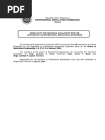 Pme0224results of The Technical Evaluation For The Upgrading As Professional Mechanical Engineers