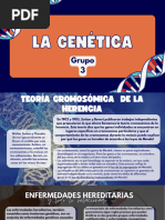 Genetics and Genes Science Presentation in Blue Orange Flat Graphic Style