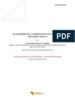 Le Charme de La Médiation en Droit Des Affaires Ohada: Ohadata D-23-14