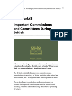 Important Commissions and Committees During British - ClearIAS