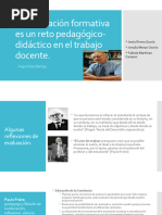 La Evaluación Formativa Es Un Reto Pedagógico-Didáctico en